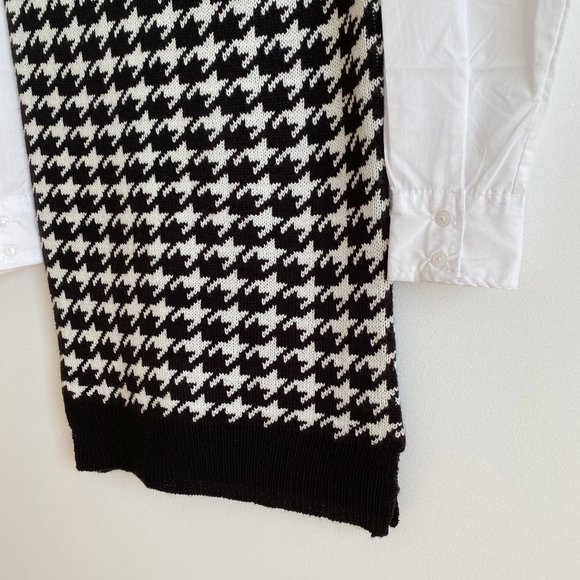 Heart&Heels NWOT Women's Long Sleeve Shirt with Sweater Dress, Black/White, Sz S - Picture 8 of 9